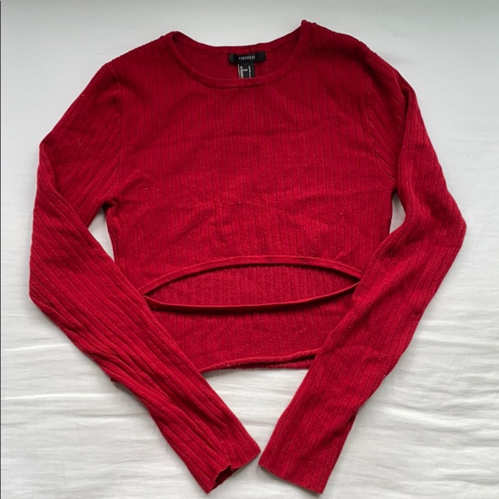 Forever 21 Cut Out Sweater Top